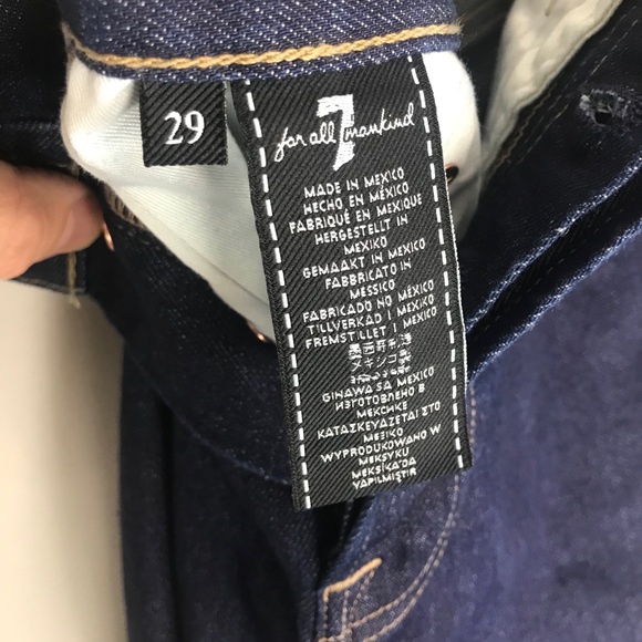 7 For All Mankind Adrien Slim Taper Dark Jeans - Picture 7 of 8